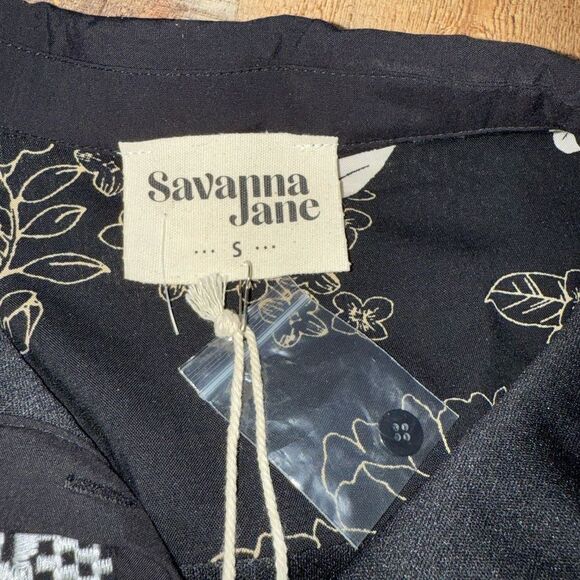 Savanna Jane Embroidered Front Floral Back Swing Mini Dress Small NWT - Picture 8 of 16